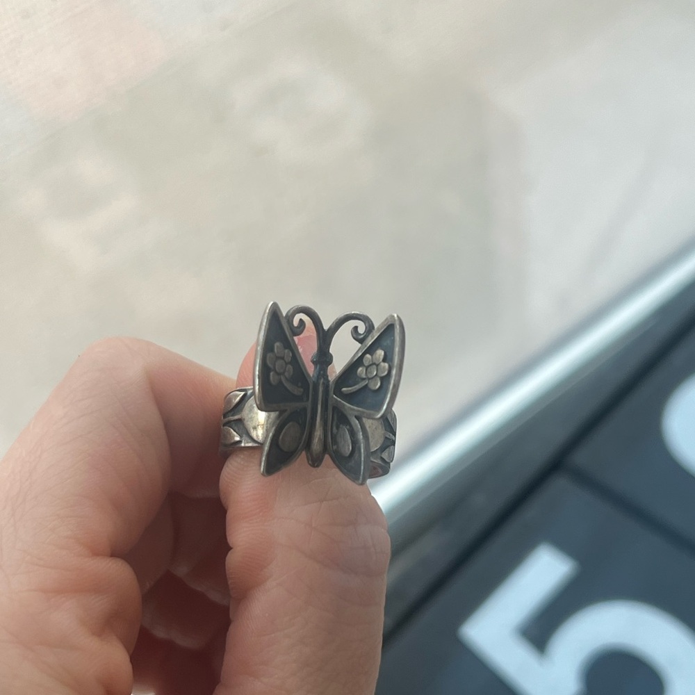 James Avery Silver Butterfly Ring
